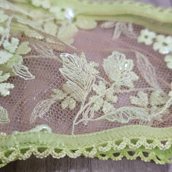 NWT Honey Birdette Whitney Apple Light Green Garter Belt Suspender Size M - Picture 6 of 7